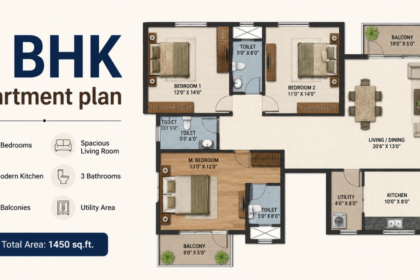 3BHK apartment Plan