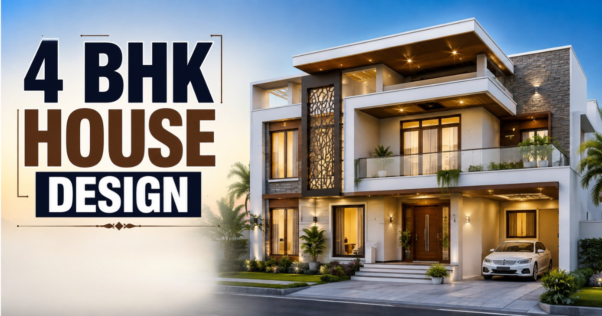 4 BHK house design offers space