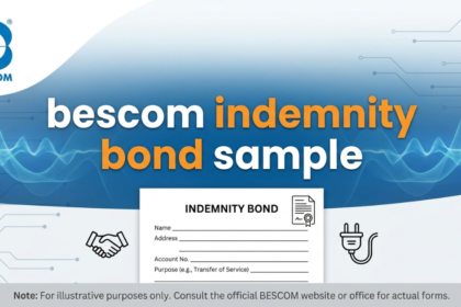 bescom indemnity bond sample for sample paperwork