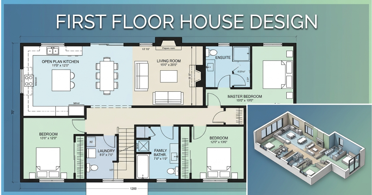 first floor house design balances room light