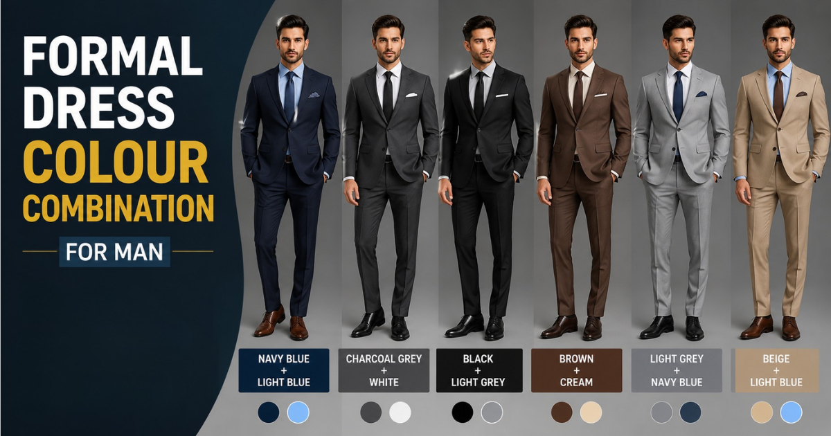 effortless formal dress colour combination for man