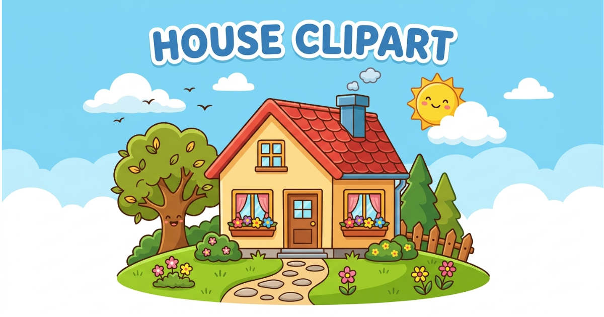Delightful house clipart
