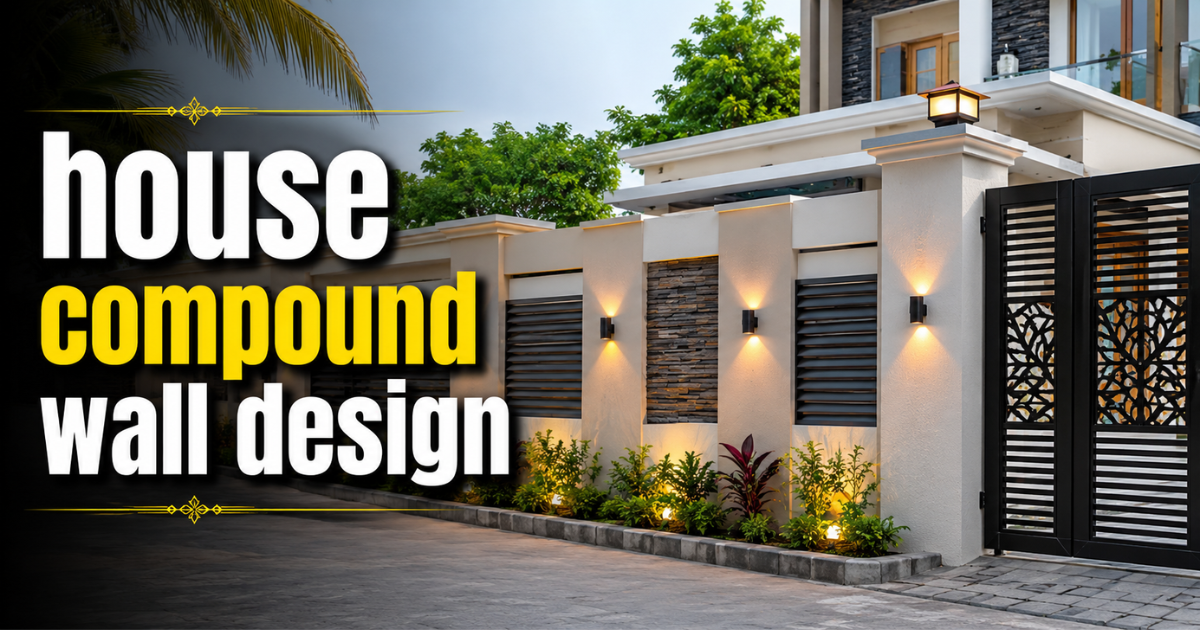 house compound wall design blends privacy