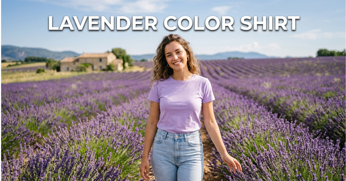 lavender color shirt blends style