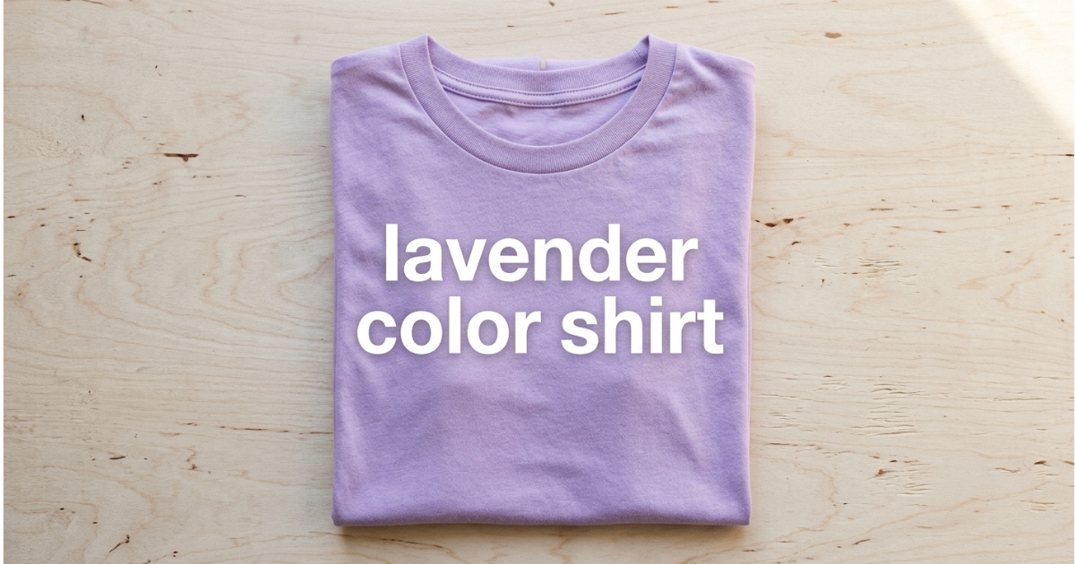 lavender color shirt blends look