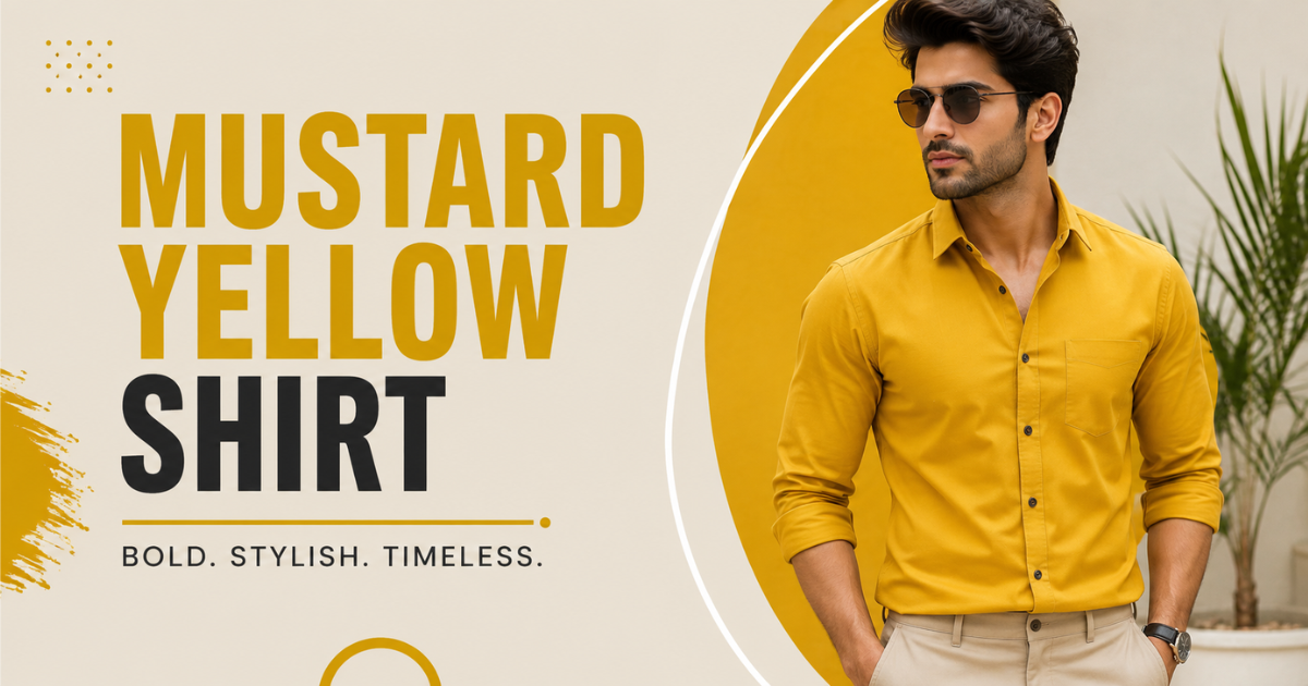 Bold mustard yellow shirt