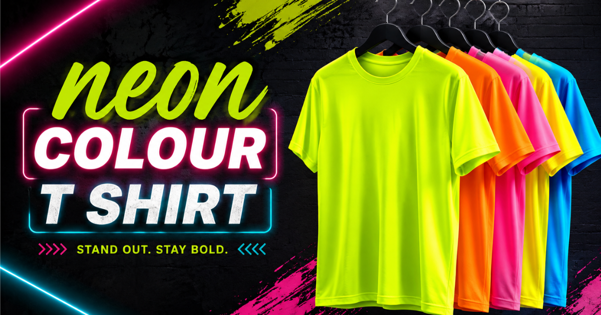 Glowing neon colour t shirt