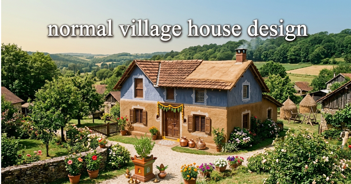 normal village house design offer good look