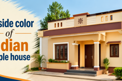 outside color of Indian simple house for beauty