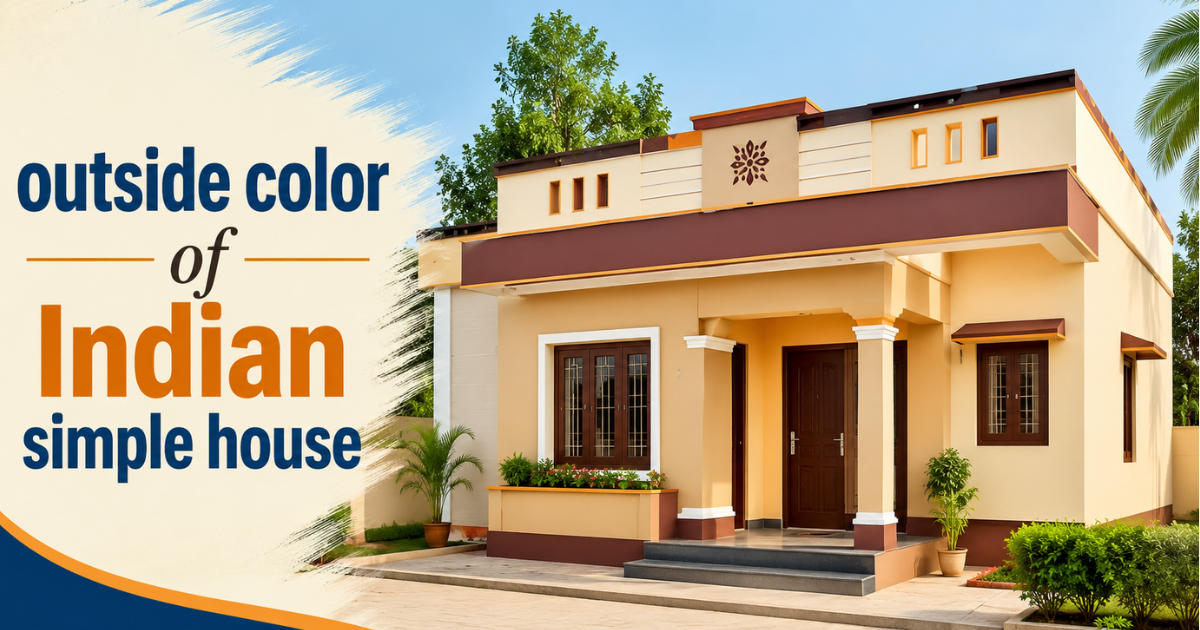 outside color of Indian simple house for beauty