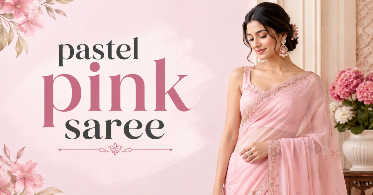 Best pastel pink saree