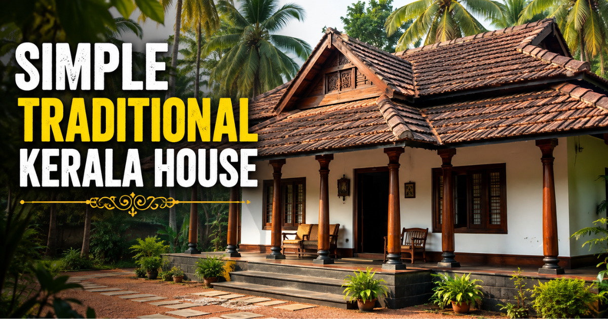 simple traditional Kerala house with natural material