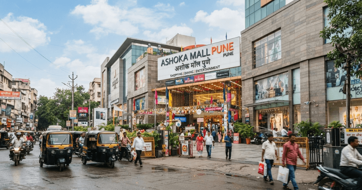 Exterior view of Ashoka Mall in Pune city