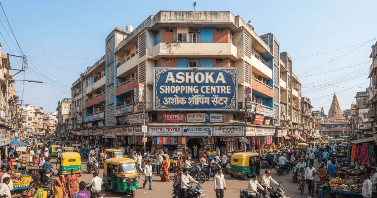 Ashoka Shopping Centre storefront with retail shops displayed