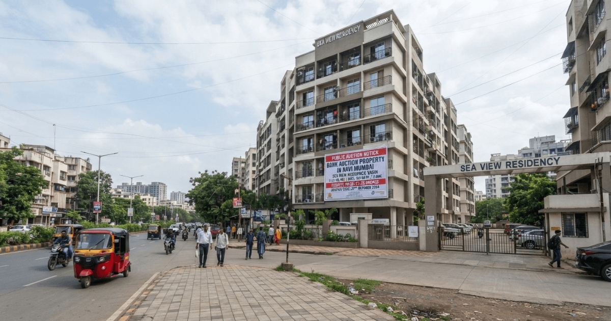 Bank auction property listing located in Navi Mumbai