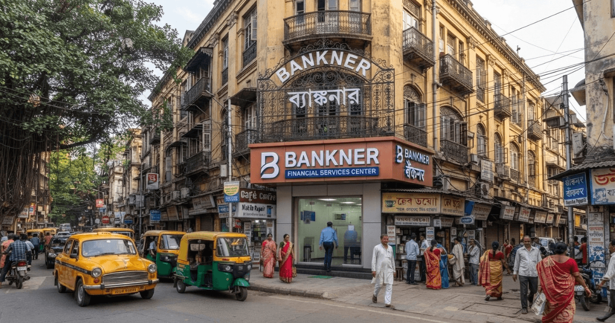 Bankner banking services interface shown on mobile screen