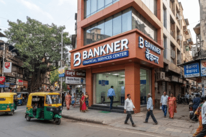 Bankner brand signage displayed outside office building entrance