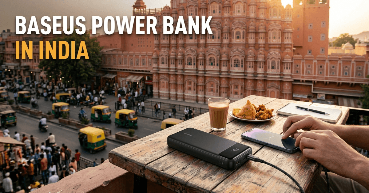 Baseus Power Bank providing fast backup battery power