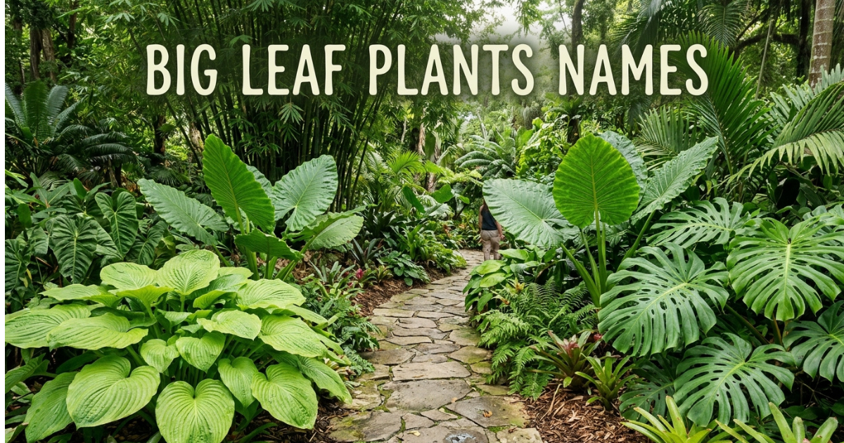big leaf plants names for your home