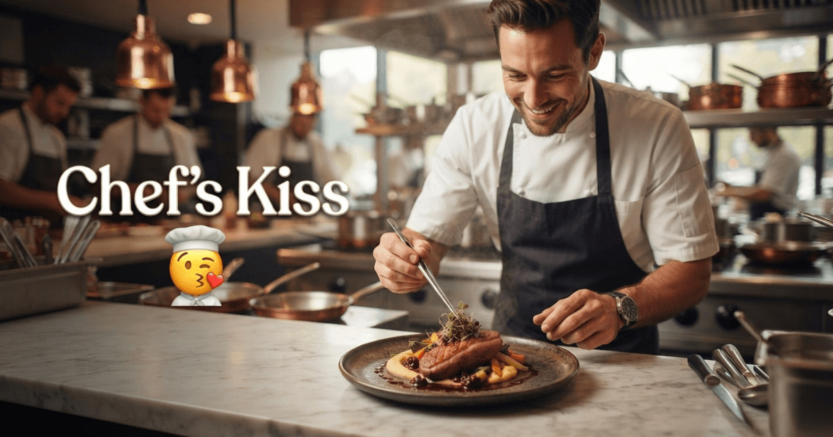 Chef's Kiss Emoji showing perfect taste and approval