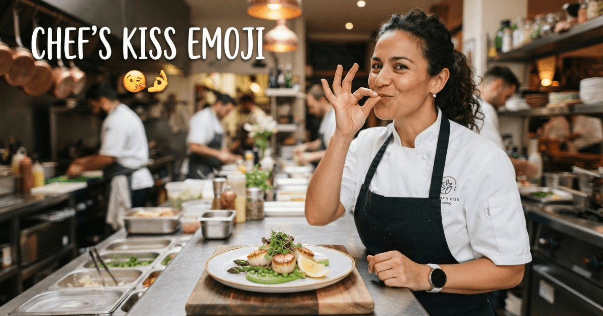 Chef's Kiss Emoji icon celebrating delicious food moments
