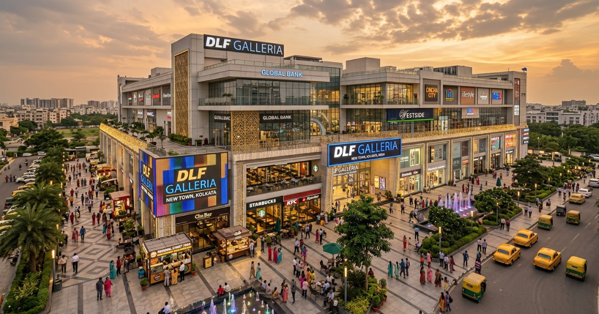 dlf galleria new town, you will find 60 commercial units