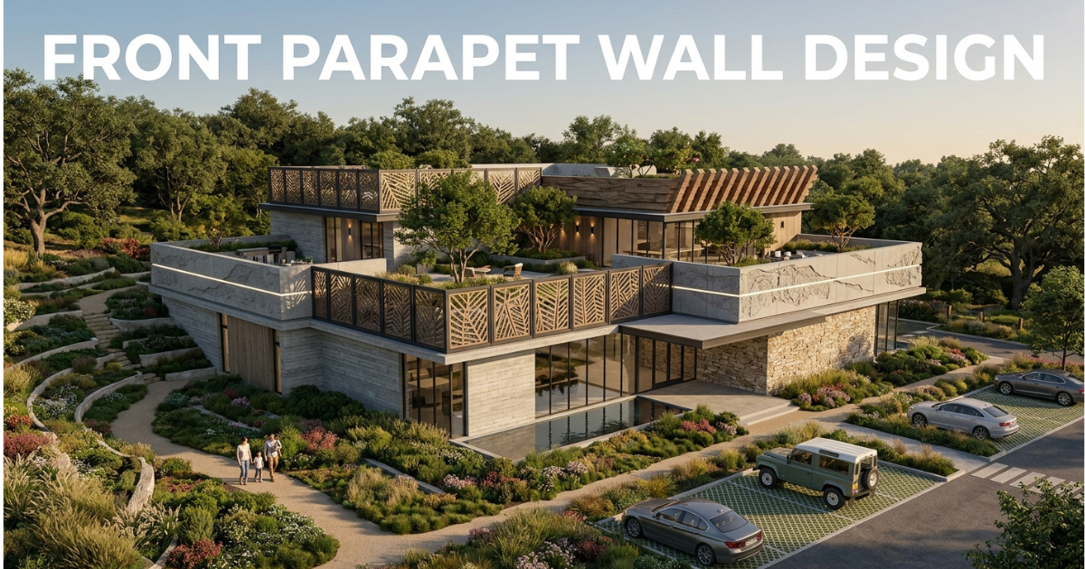 front parapet wall design improves the safety of house
