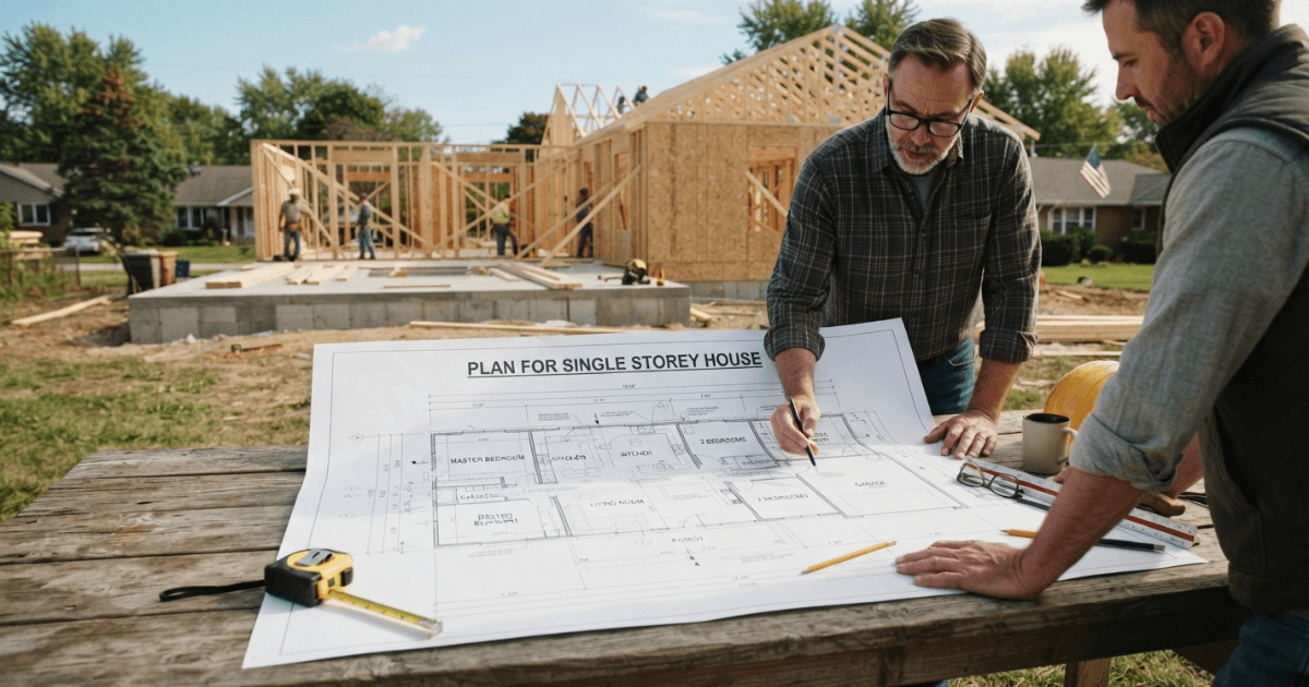 Plan for Single Storey House – Modern Compact Layout Design