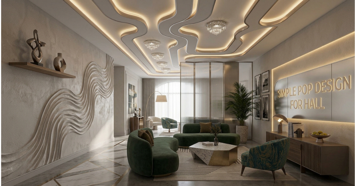 simple pop design for hall for beauty