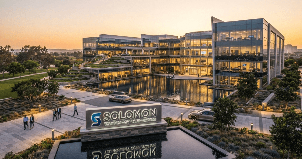 Solomon Technology Corporation logo on corporate website homepage
