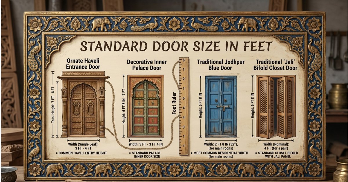 standard door size in feet covers frame dimension